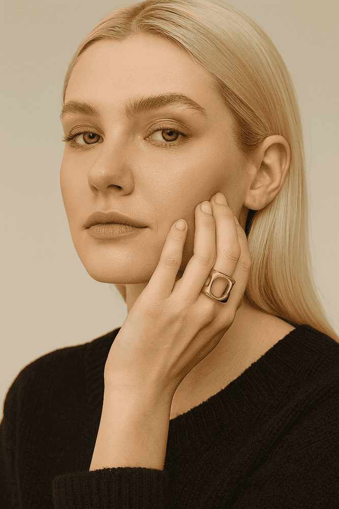 Bague Organique Dorée