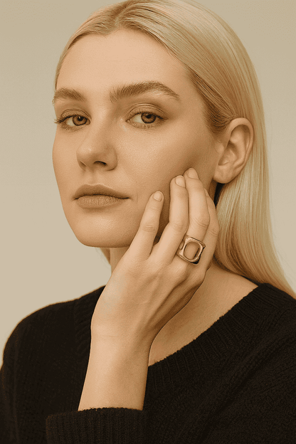 Bague Organique Dorée