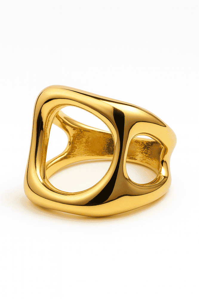 Bague Organique Dorée