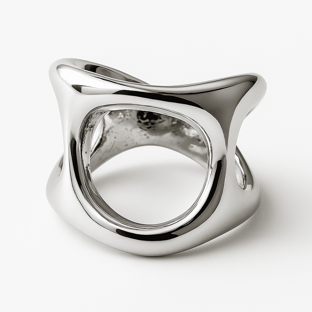 Bague Organique Argentée