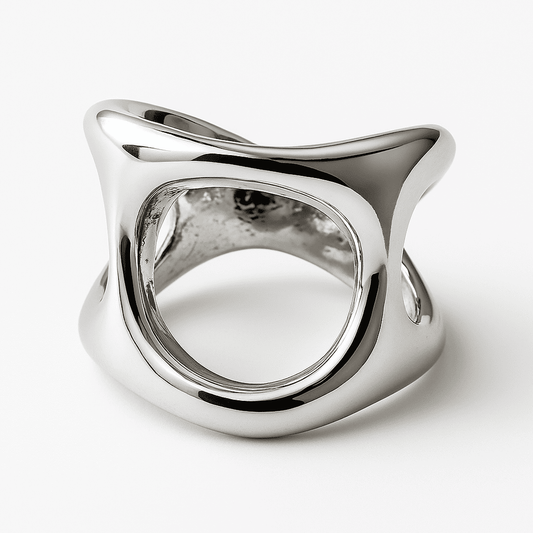 Bague Organique Argentée